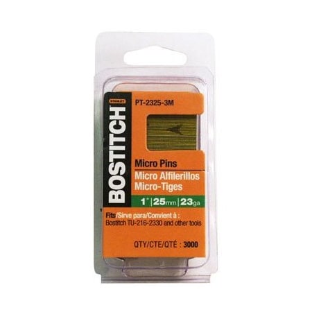 Bostitch Collated Pin Nail, 3/4 in L, 23 ga PT-2319-3M